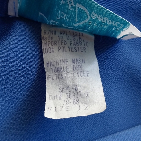 Vintage DaRue for Drapers & Damons Long Sleeve Blouse Padded Shoulder Size 12 - Picture 6 of 8